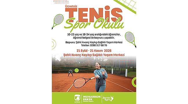 Çanakkale'de Ücretsiz Tenis Eğitimleri Başlıyor