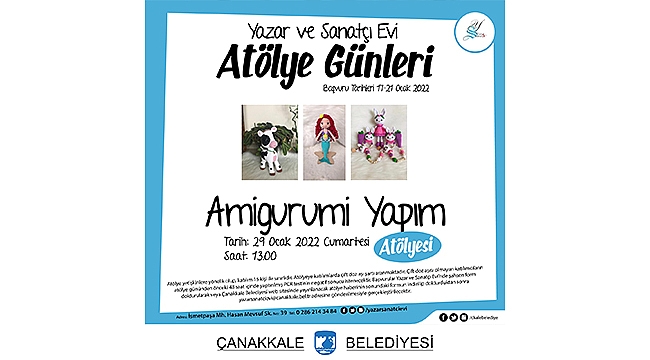 Amigurumi Yapım Atölyesi Başvuruları Başlıyor