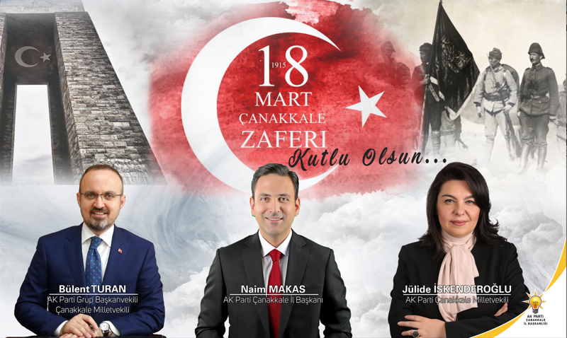 Başkan Makas’tan 18 Mart Şehitleri Anma Günü ve Çanakkale Deniz Zaferi’nin 108. Yıl Dönümü Mesajı