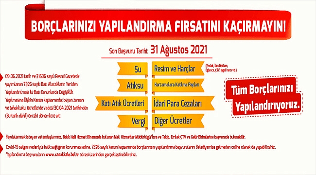 Borçlarınızı Yapılandırma Fırsatını Kaçırmayın