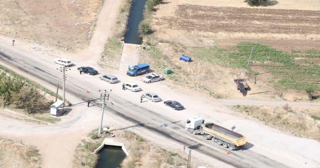 Çanakkale'de Havadan Helikopterle Trafik Denetimi 
