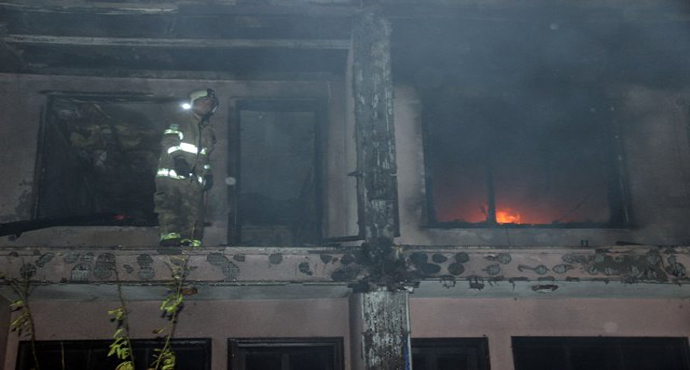 Çanakkale'de Otelde Çıkan Yangın Söndürüldü