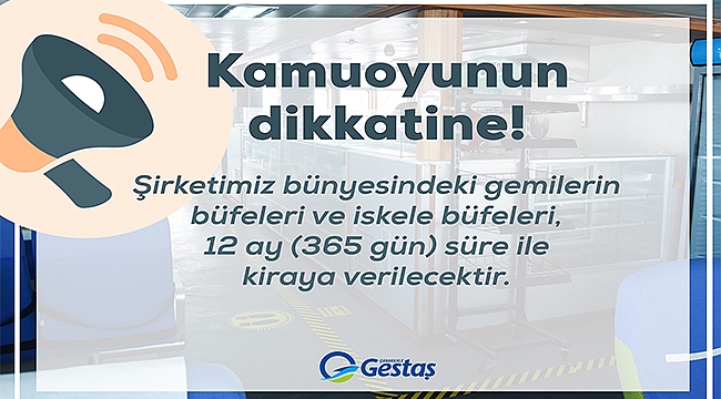 Gestaş, Büfeleri 1 Yıllığına Kiraya Veriyor