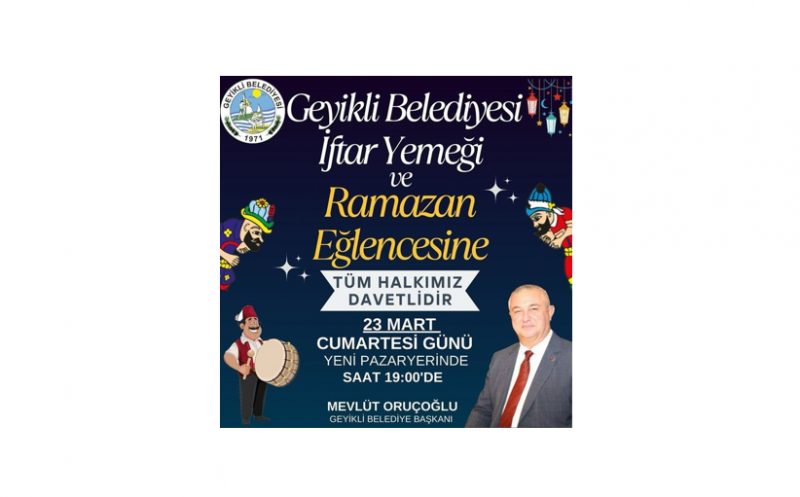 Geyikli Belediyesi’nden geleneksel iftar yemeği ve Ramazan eğlencesi