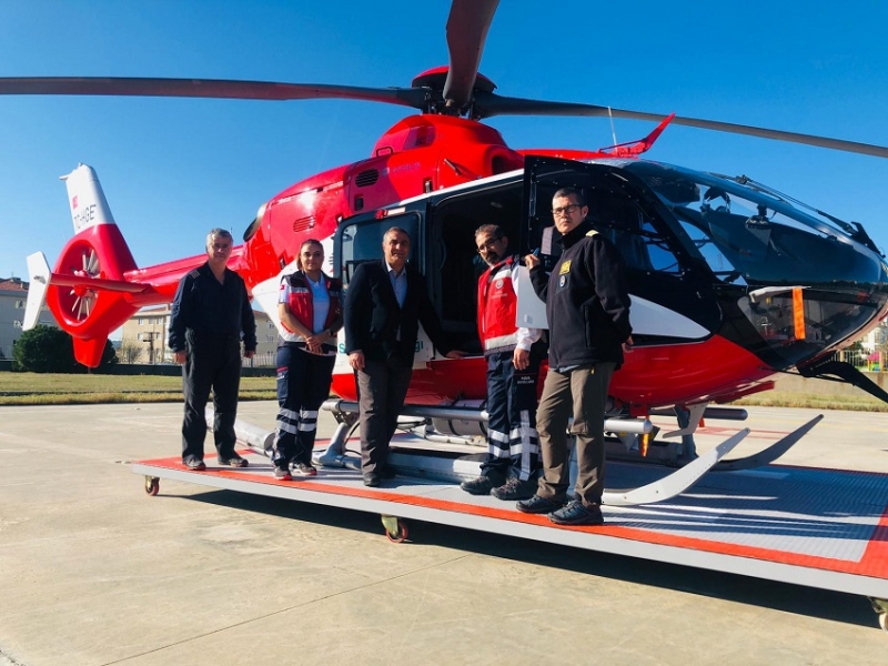  Helikopter  Ambulans Çanakkale'de Hizmete Başladı