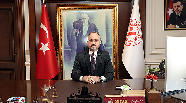 İçişleri Bakan Yardımcısı Bülent Turan'dan 29 Ekim Cumhuriyet Bayramı Kutlama Mesajı