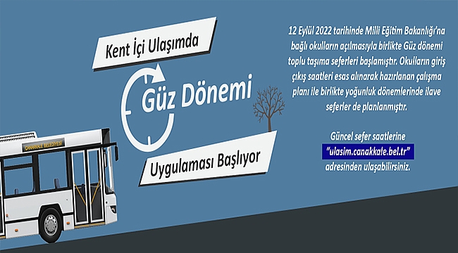 Kent İçi Ulaşımda Güz Dönemi Uygulaması Başladı