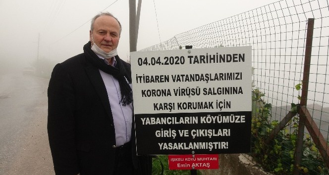 Korona Virüse Karşı Köy Girişinde 24 Saat Nöbet Tutuluyor