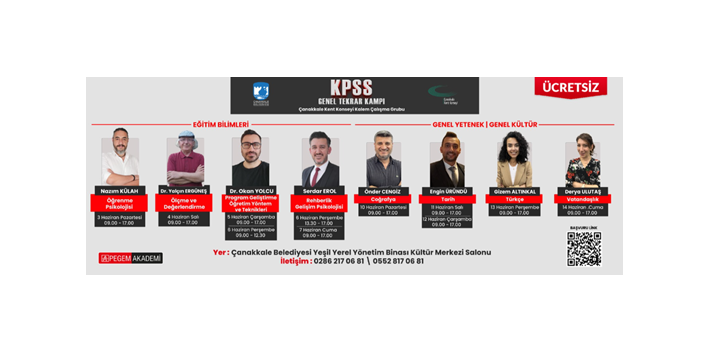 KPSS'ye Girecek Adaylar için Ücretsiz KPSS Genel Tekrar Kampı Düzenlenecek