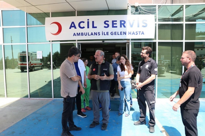 Vali Toraman, yangından etkilenen hastane ve ÇOMÜ Terzioğlu Yerleşkesi’nde incelemelerde bulundu