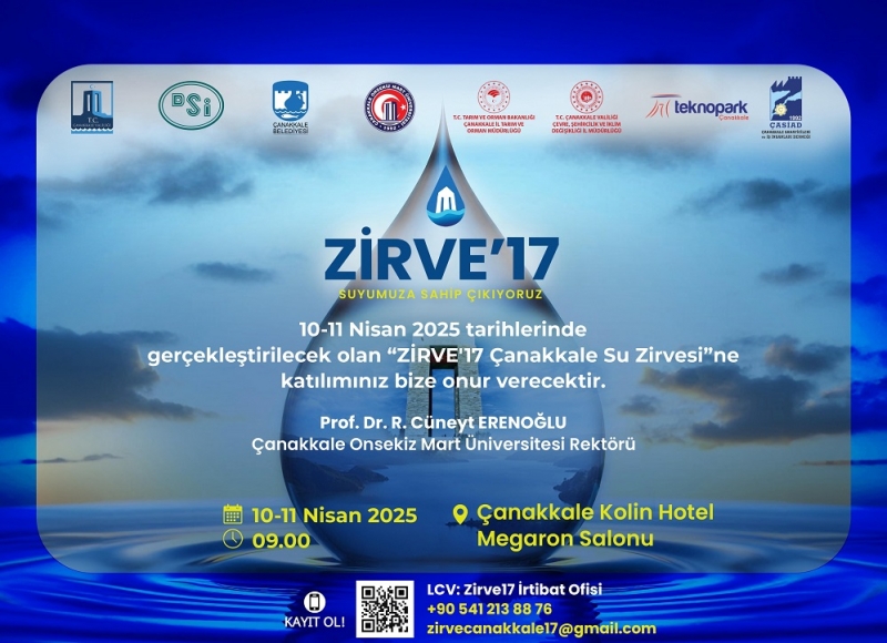 Zirve17 Çanakkale Su Zirvesi  10-11 Nisan'da Gerçekleşiyor