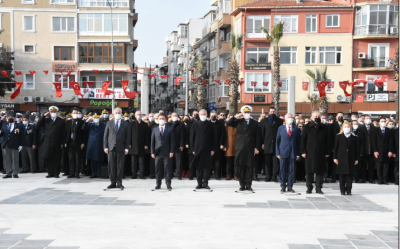 18 Mart Törenleri Atatürk Anıtına Sunulan Çelenkler İle Başladı