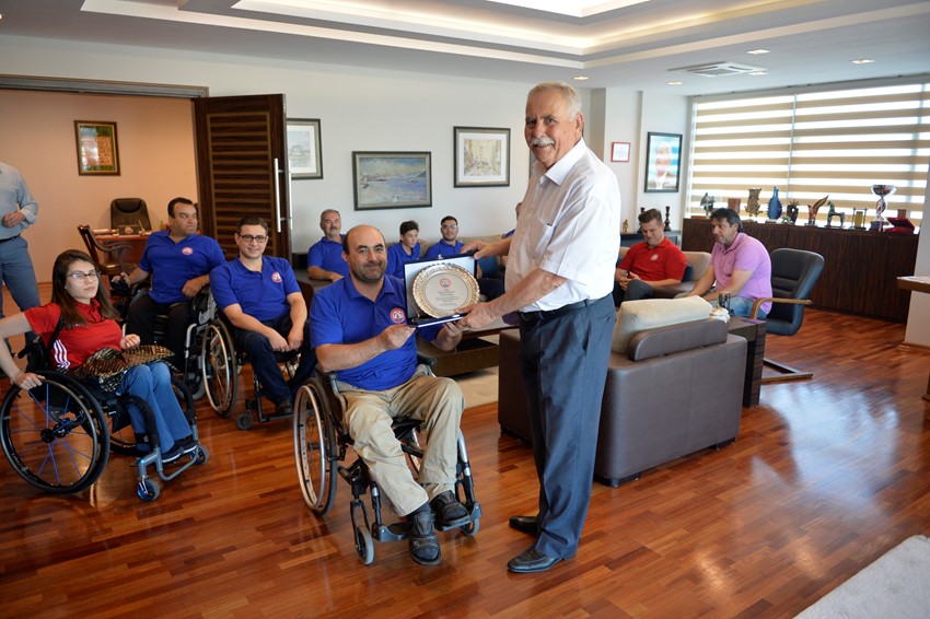 Boğazgücü Engelliler Spor Kulübü'nden Başkan Gökhan'a Ziyaret