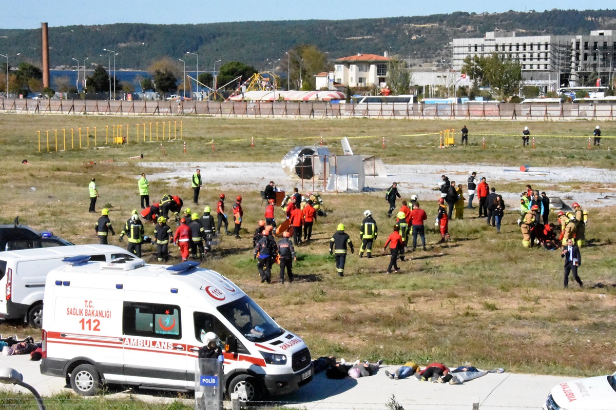 Çanakkale Havalimanı'nda Tatbikat Yapıldı