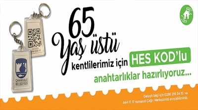 65 Yaş ve Üzeri Kentliler İçin HES Kodlu Anahtarlıklar Hazırlanacak