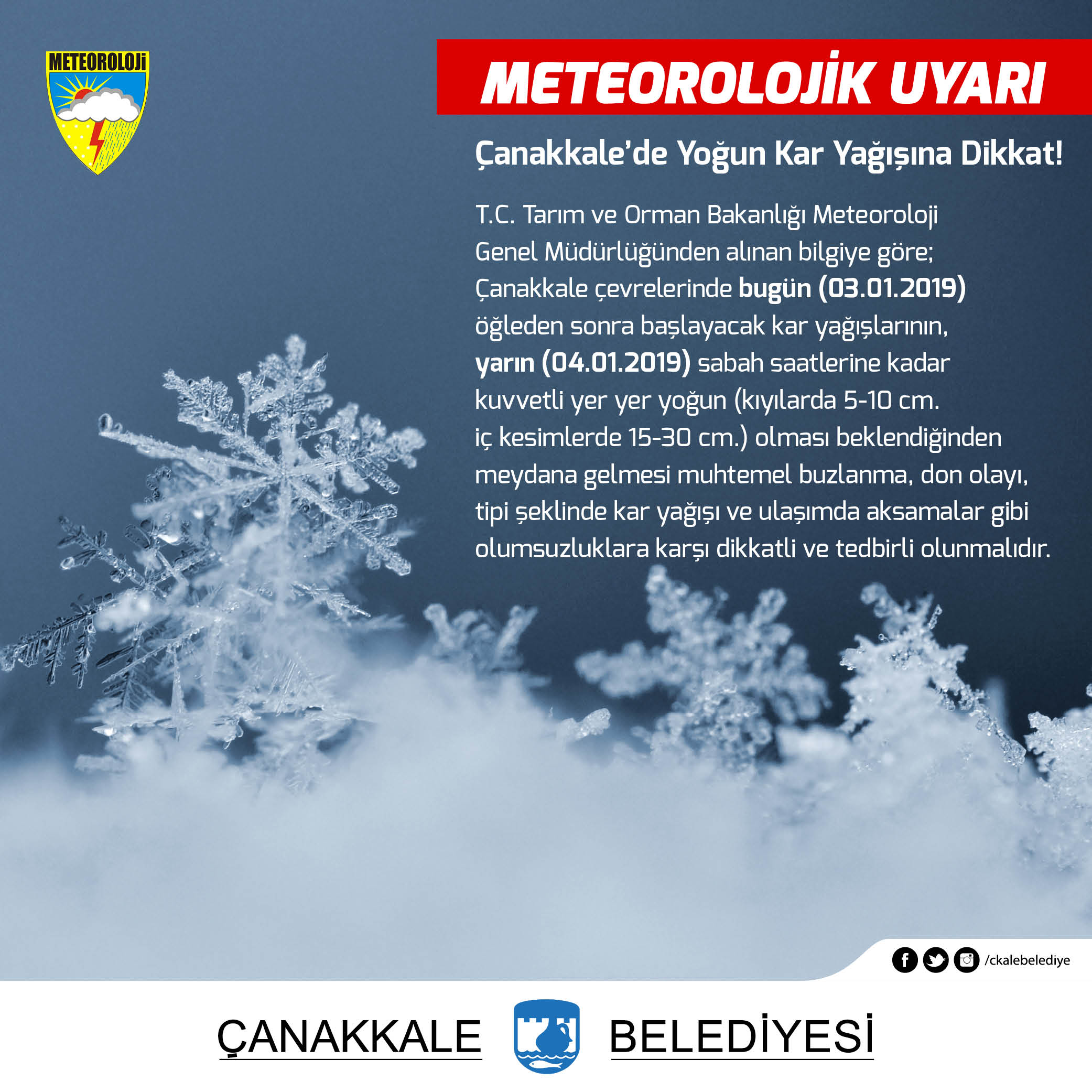 Meteorolojiden Kar Uyarısı