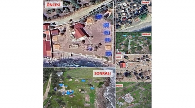 Ayvacık’ta 63 kaçak yapı yıkıldı