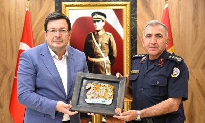 Başkan Erkek'ten İl Jandarma Komutanı Akyüz’e Hayırlı Olsun Ziyareti