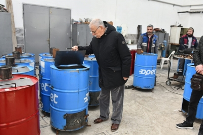 Başkan Gökhan Soba İmalatı Çalışmasını İnceledi