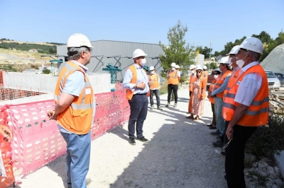 Başkan Gökhan ve ÇAKAB Üyesi Belediye Başkanları Düzenli Depolama Alanını Gezdi