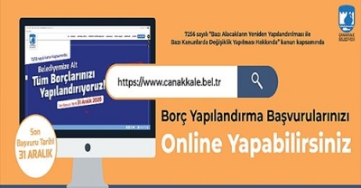 Borç Yapılandırma Başvurularınızı Online Yapabilirsiniz