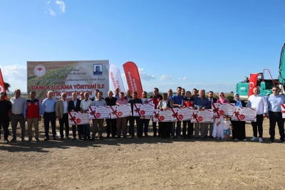 Çanakkale'de damla sulamayla çeltik hasadı gerçekleştirildi