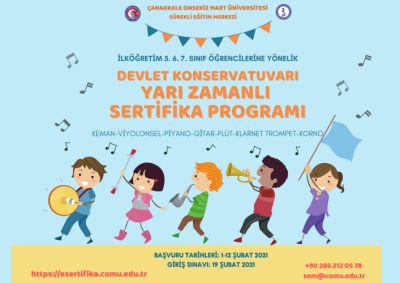 ÇOMÜ Devlet Konservatuarı Yarı Zamanlı Sertifika Programı