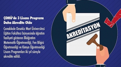 ÇOMÜ’de 3 Lisans Programı Daha Akredite Oldu