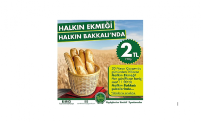 Halkın Ekmeği Halkın Bakkalı'nda 2 TL