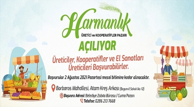 Harmanlık Üretici ve Kooperatifler Pazarı Açılıyor