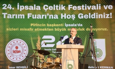 İçişleri Bakan Yardımcısı Bülent Turan, 24. İpsala Çeltik Festivali ve Tarım Fuarına katıldı