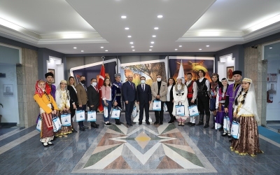 KKTC ve Azerbaycan Uluslararası Halk Oyunları Ekibinden Vali Aktaş’a Ziyaret
