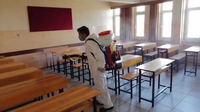 KPSS Alan Bilgisi Sınavı Öncesinde Okullar Dezenfekte Edildi