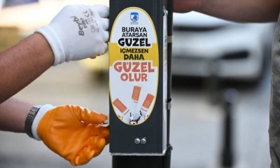 Sigara izmaritleri için özel atık kutuları hazırlandı