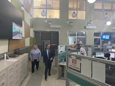 Vali Aktaş, 112 Acil Çağrı Merkezini Ziyaret Etti