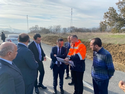 Vali Aktaş Çanakkale-Çan Yolu ve Çan-Etili Çevre Yolu Çalışmalarını Yerinde İncelendi