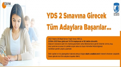 YDS 2 Sınavına Girecek Tüm Adaylara Başarılar Dileriz