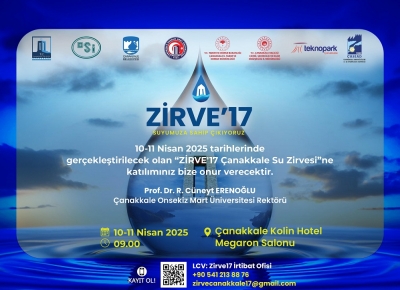 Zirve17 Çanakkale Su Zirvesi  10-11 Nisan'da Gerçekleşiyor